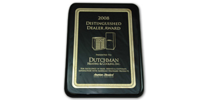 American Standard 2008 Distinguished Dealer Award