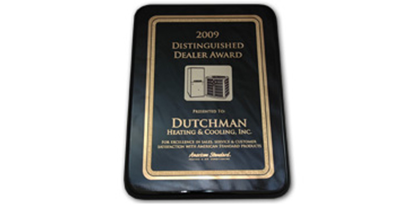 American Standard 2009 Distinguished Dealer Award