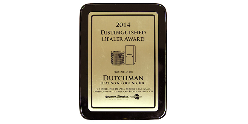 American Standard 2014 Distinguished Dealer Award