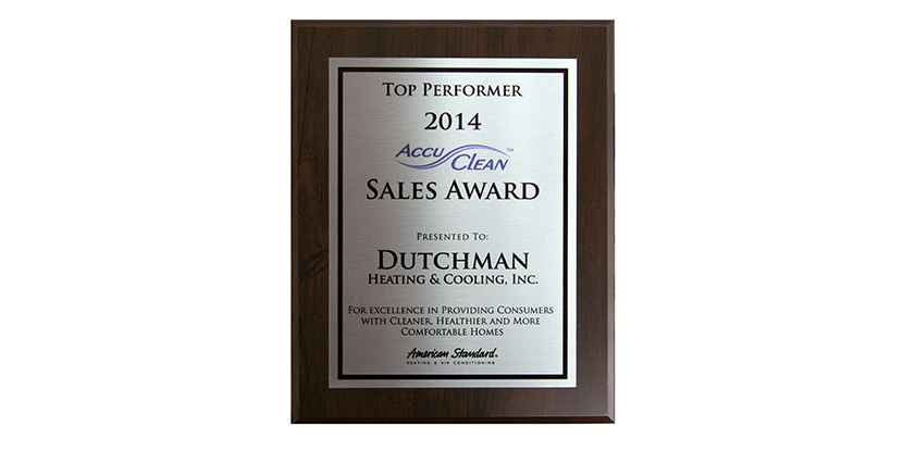 American Standard 2014 Sales Award