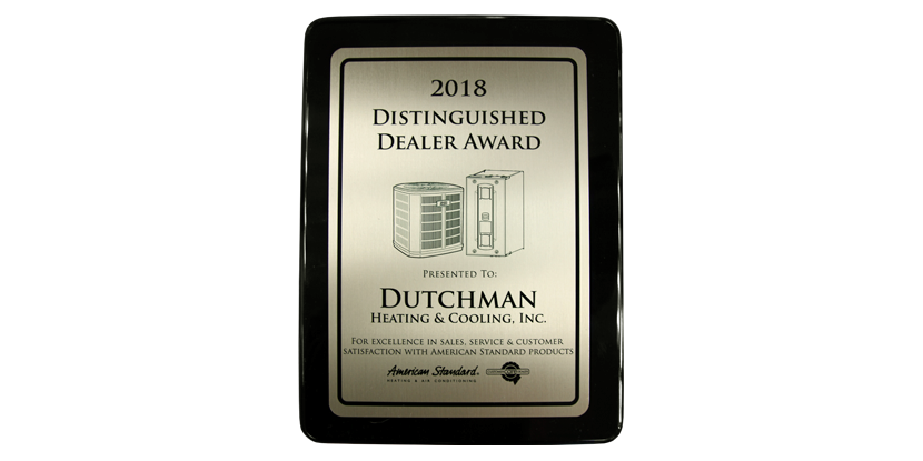 American Standard 2018 Dealer Award